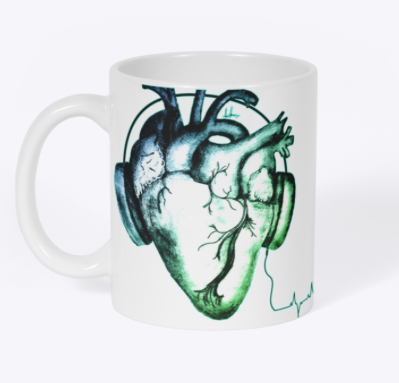 HeartBeat Mug _ GrnBlu