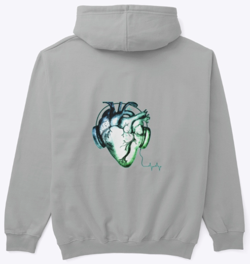 Heartbeat Hoodie _ GrnBlu