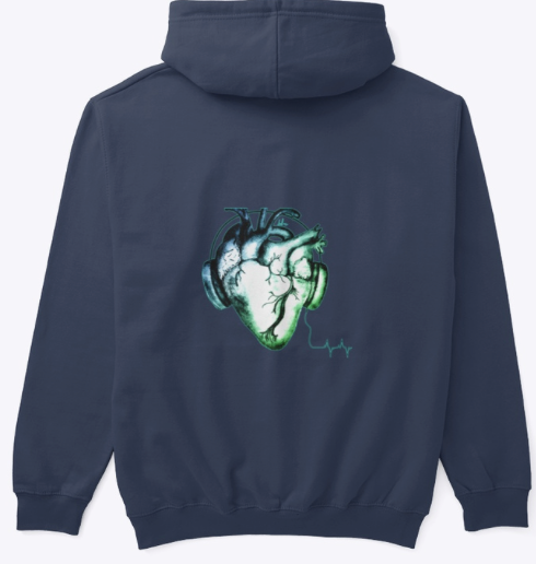 Heartbeat Hoodie _ GrnBlu